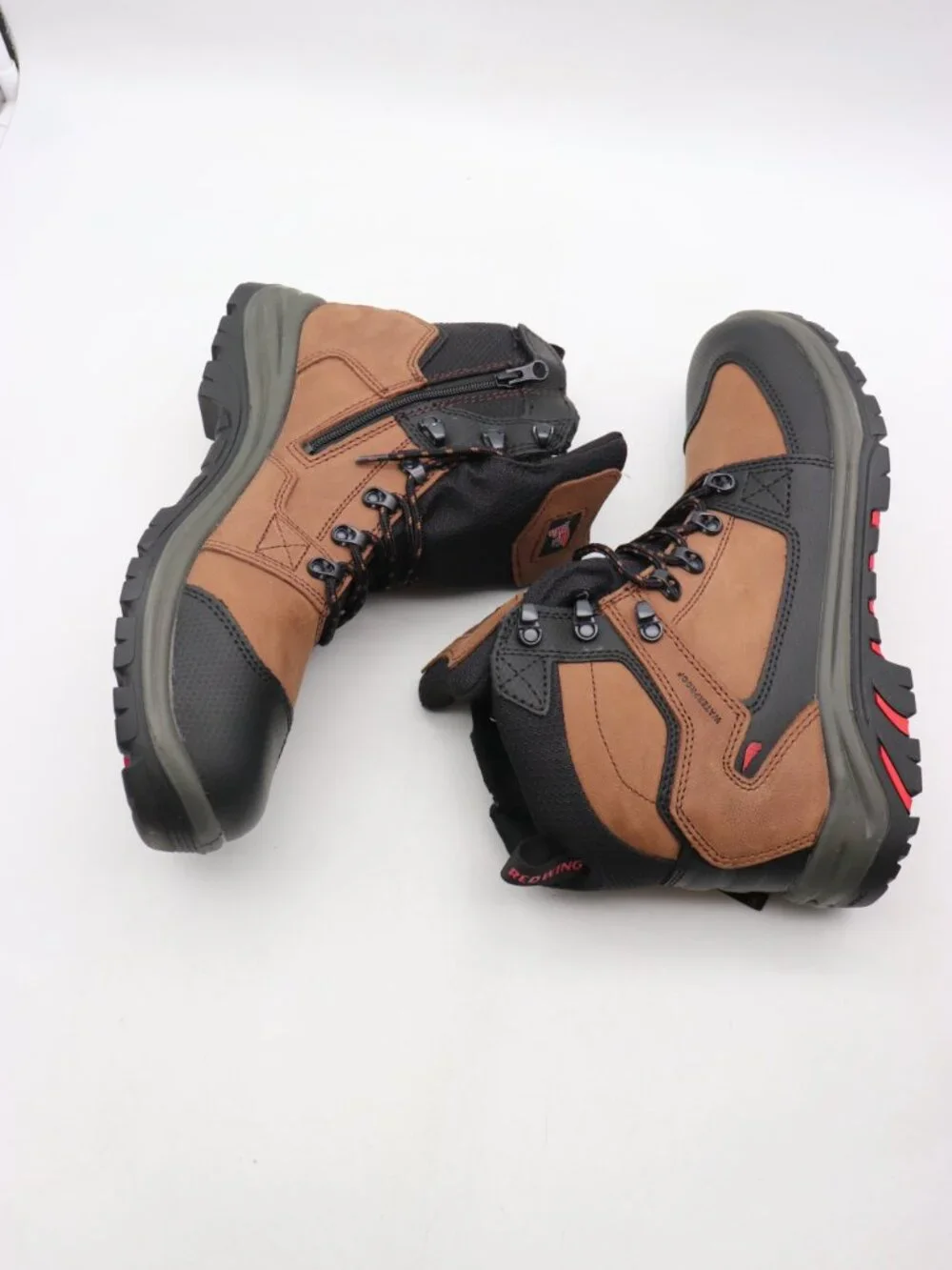NWB Red Wing Tradesmen 413 Men's Size 12 D Waterproof Work Boots Brown Black